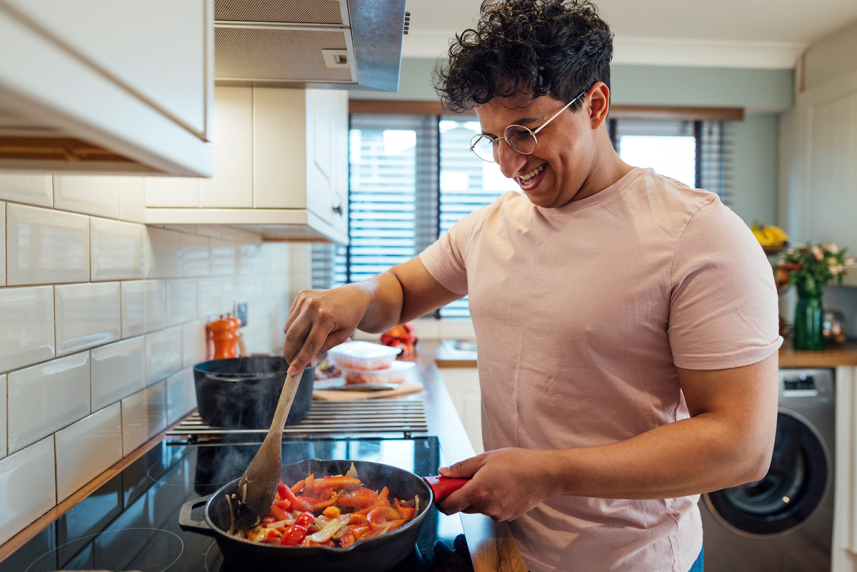 Man cooking.