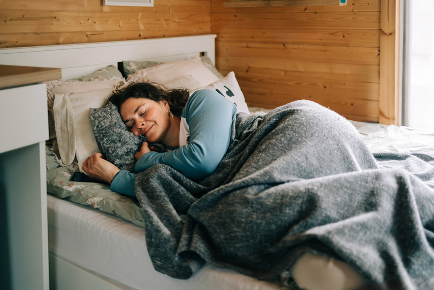Woman sleeping.