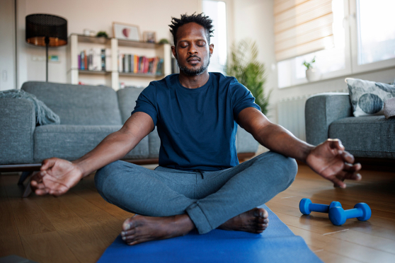 Man meditating 